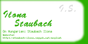 ilona staubach business card